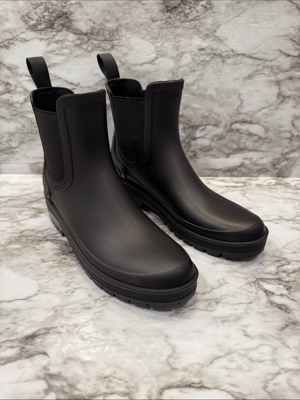 Black Short Shaft Rainboots